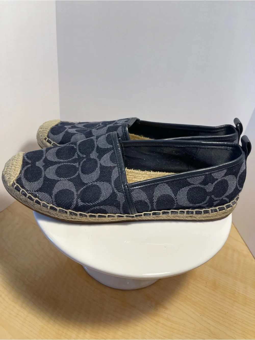Coach Signature C Espadrille Slip-On Shoes Size 7 - Good Condition